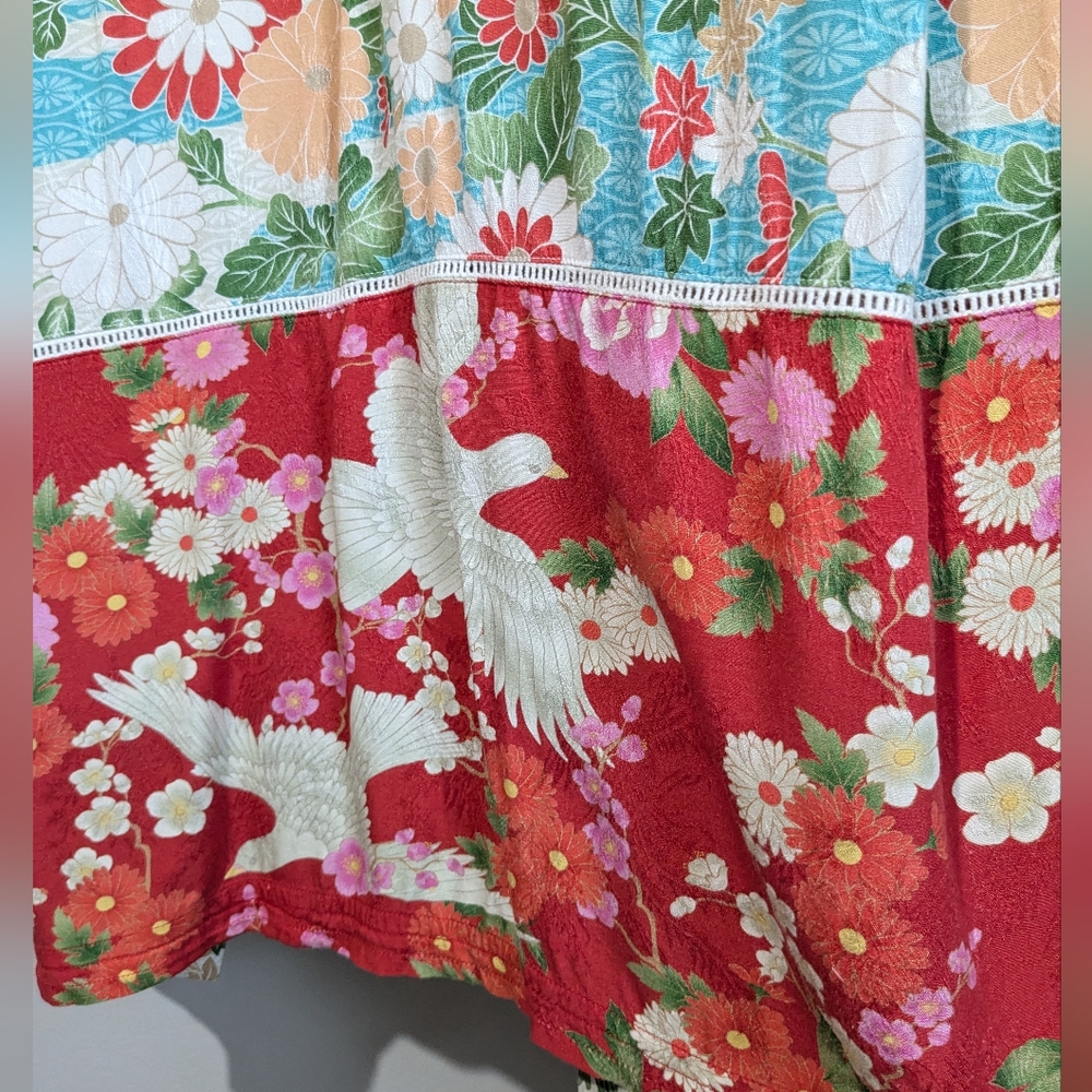 Spell And The Gypsy Collective Delilah Maxi Kimono Ruby OS Floral Boho - Picture 9 of 15